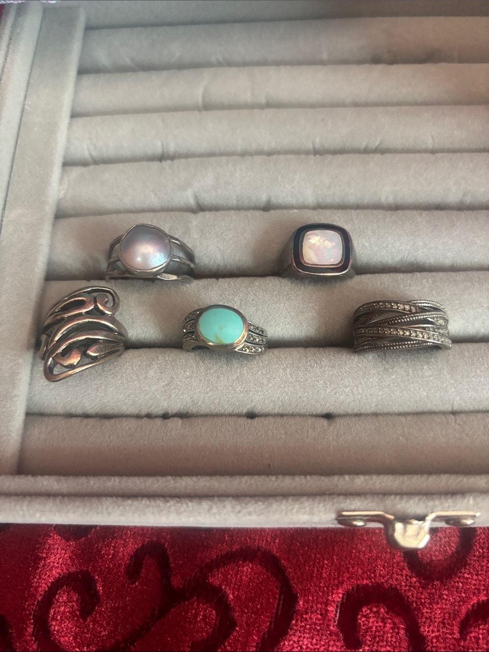 Lot of 5 sterling rings